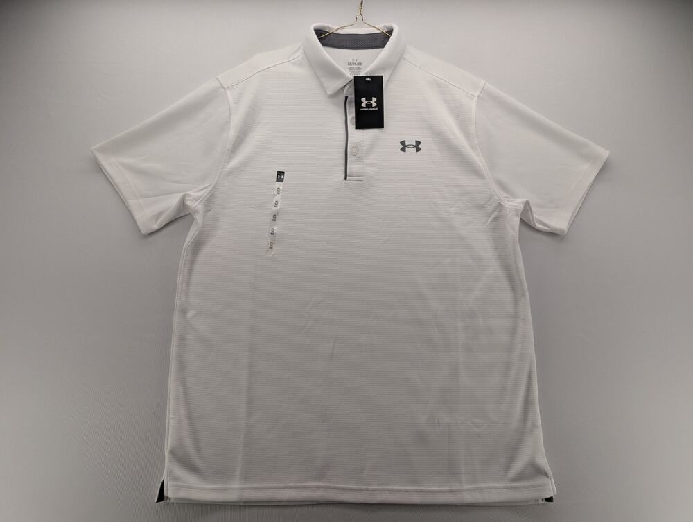 NWT Under Armour Men's UA Tech Team Polo in White size XL